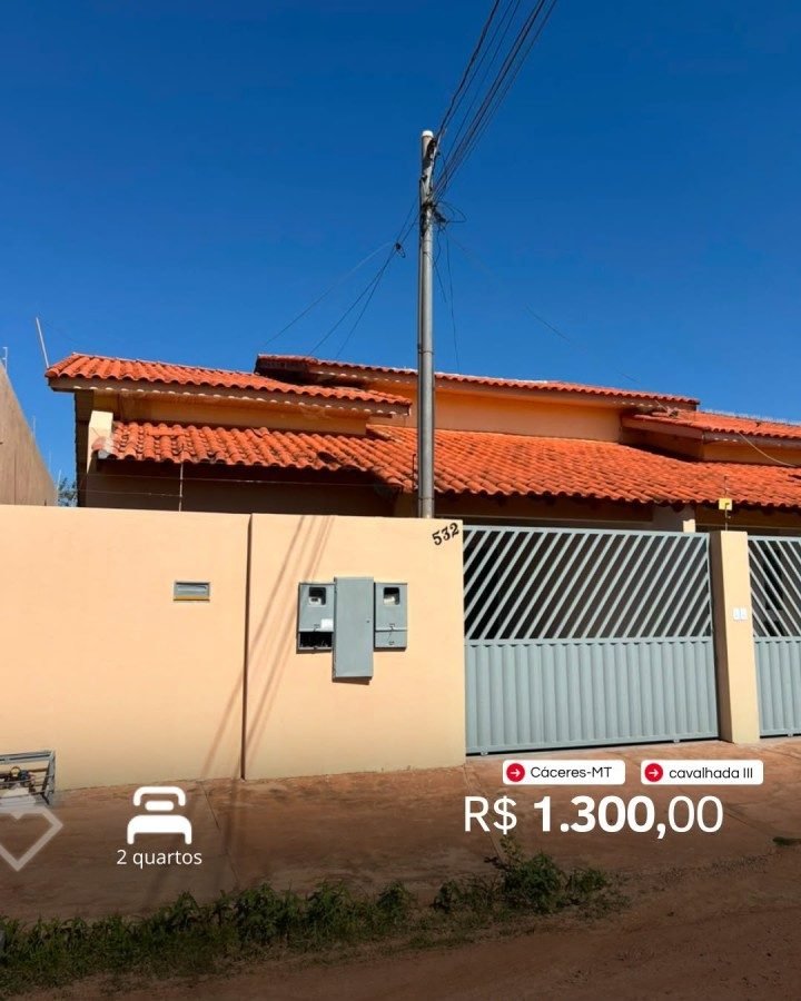 Casa para alugar em Cavalhada III, Cáceres — Casa 2 quartos · Cavalhada III
