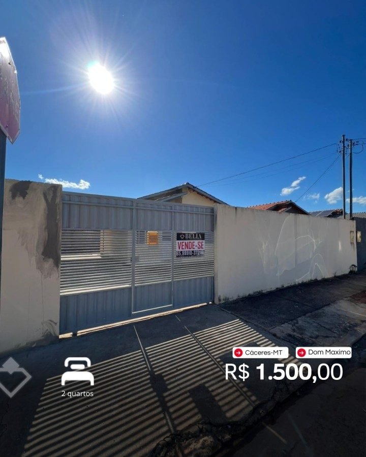 Casa para alugar em Dom Maximo, Cáceres — Casa 2 quartos · Dom Maximo