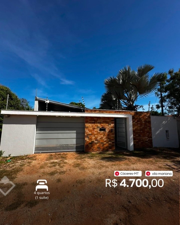Casa para alugar em Vila Mariana, Cáceres — Casa · Vila Mariana