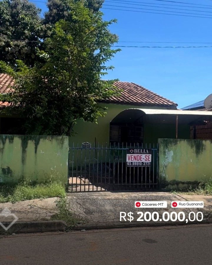 Casa à venda em Bandeirantes, Cáceres — Casa 2 quartos · Bandeirantes