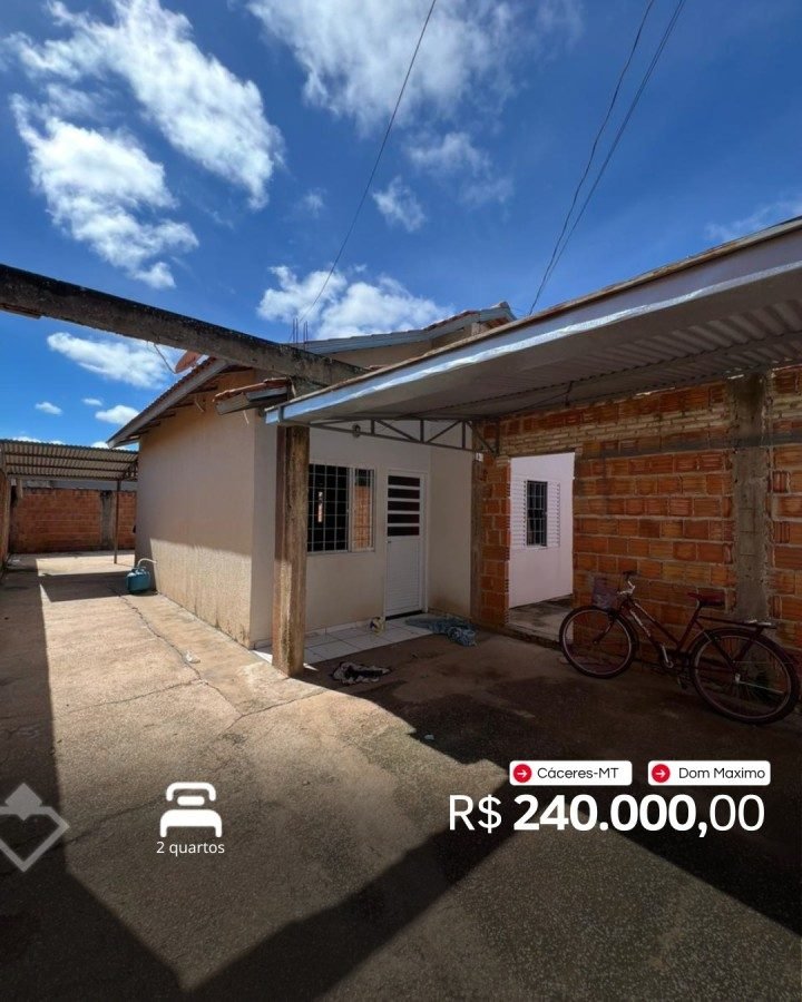 Casa à venda em Dom Maximo, Cáceres — Casa 2 quartos · Dom Maximo