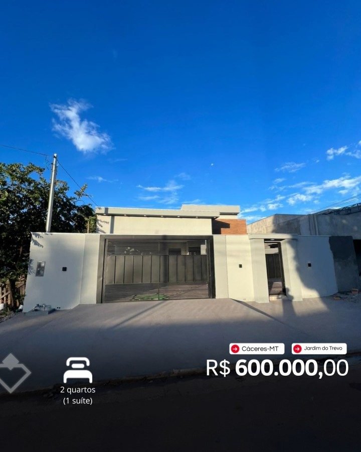 Casa à venda em Jardim do Trevo, Cáceres — Casa 2 quartos · Jardim Do Trevo