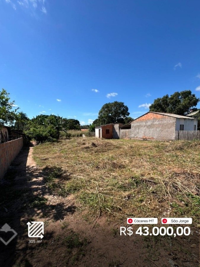 Terreno à venda em Vila Nova, Cáceres — Terreno 305 m² · Vila Nova