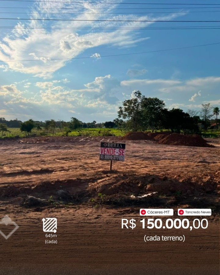 Terreno à venda em Jardim Aeroporto, Cáceres — Terreno 645 m² · Jardim Aeroporto