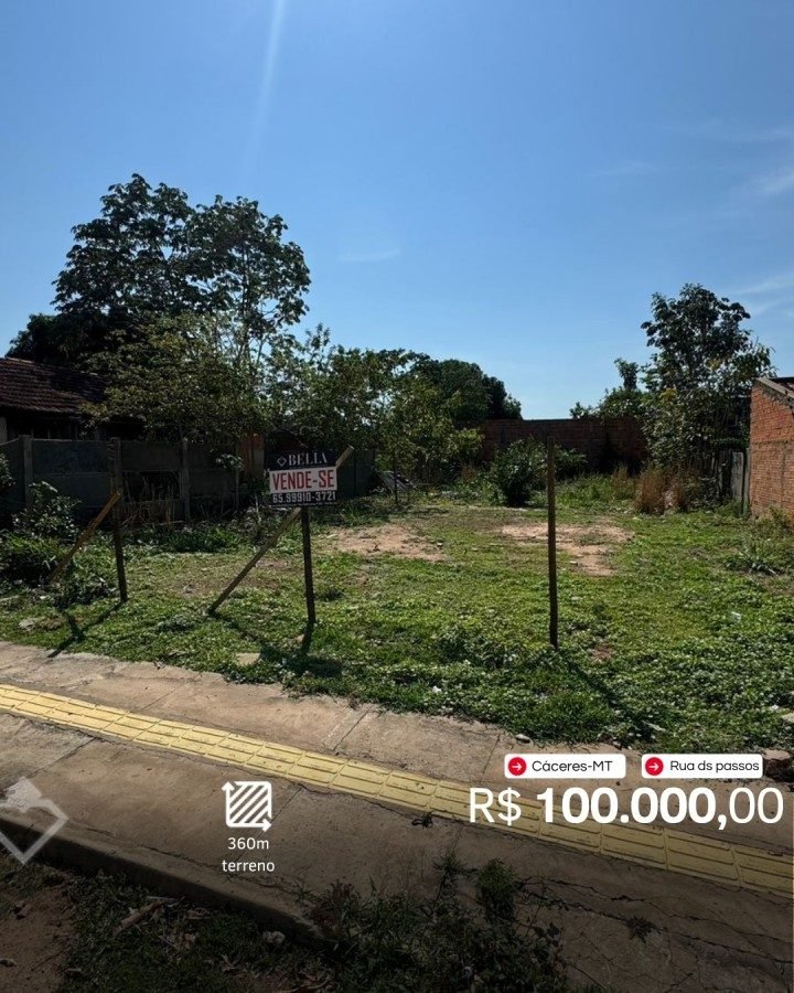 Terreno à venda em Jardim São Luiz, Cáceres — Terreno 360 m² · Jardim São Luiz